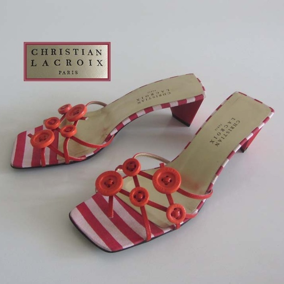 Christian Lacroix | Shoes | New Christian Lacroix Logo Buttons Slide ...